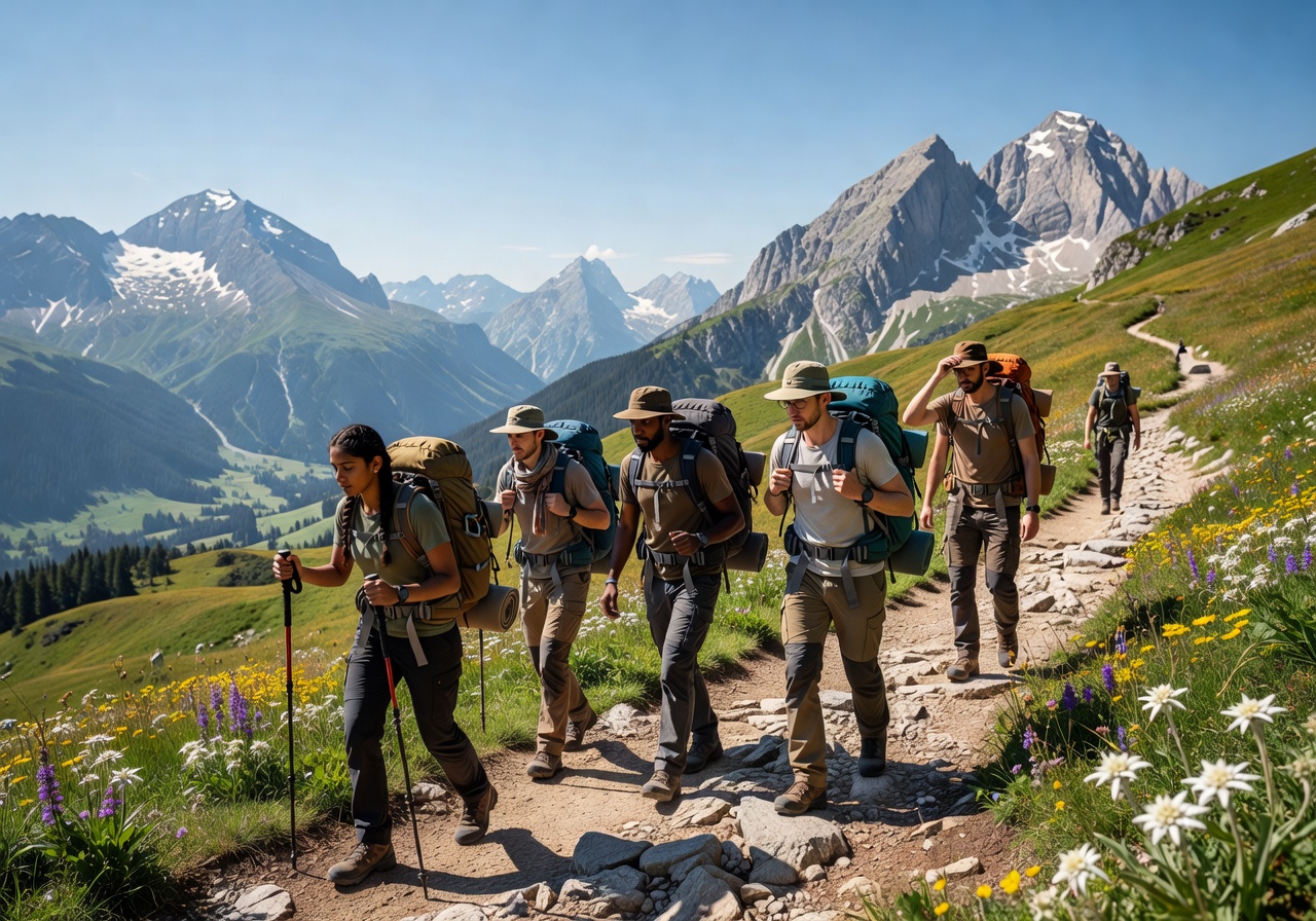 Puffiplixor travel editorial team exploring the scenic Bavarian Alps during summer