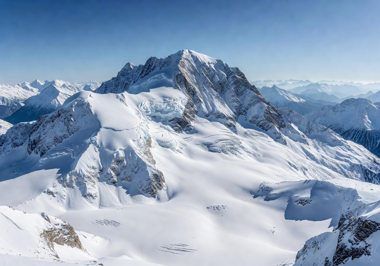 Snow-capped peak of Zugspitze, Germany's highest mountain